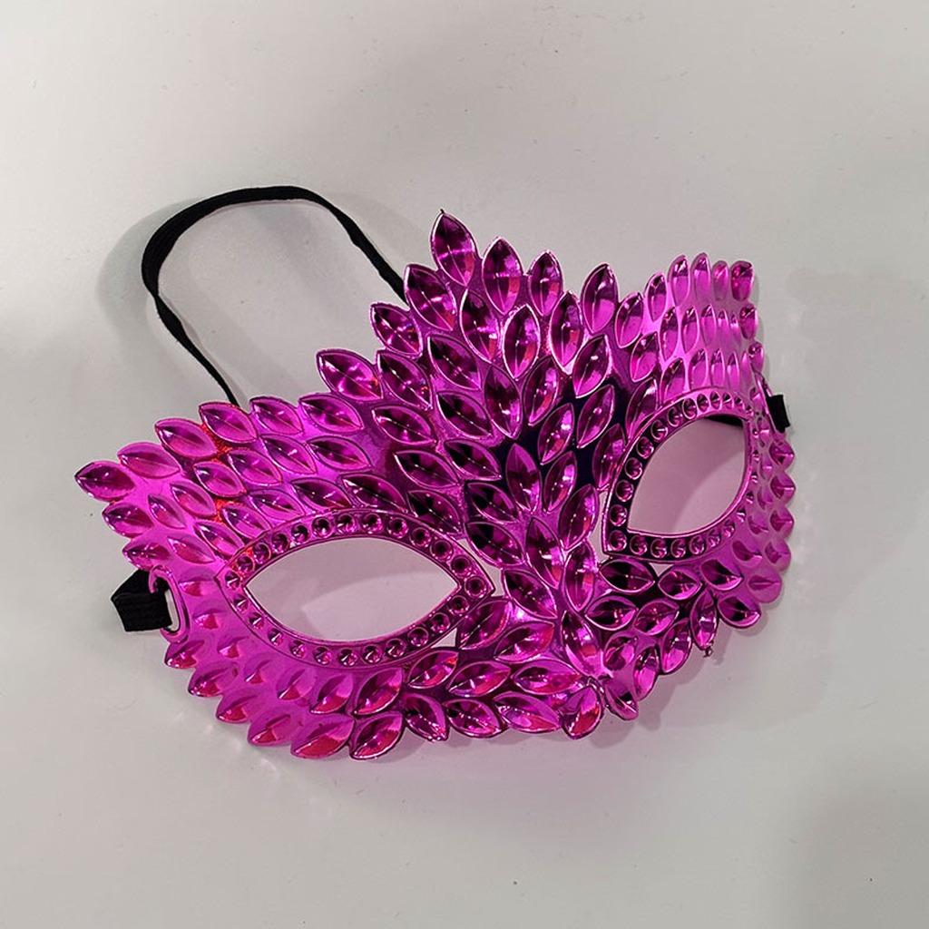 Plastic Halloween Mask Electroplated Decorative Costume Mask Party Masquerade Mask Delicate For Birthday Party Carnival Parade