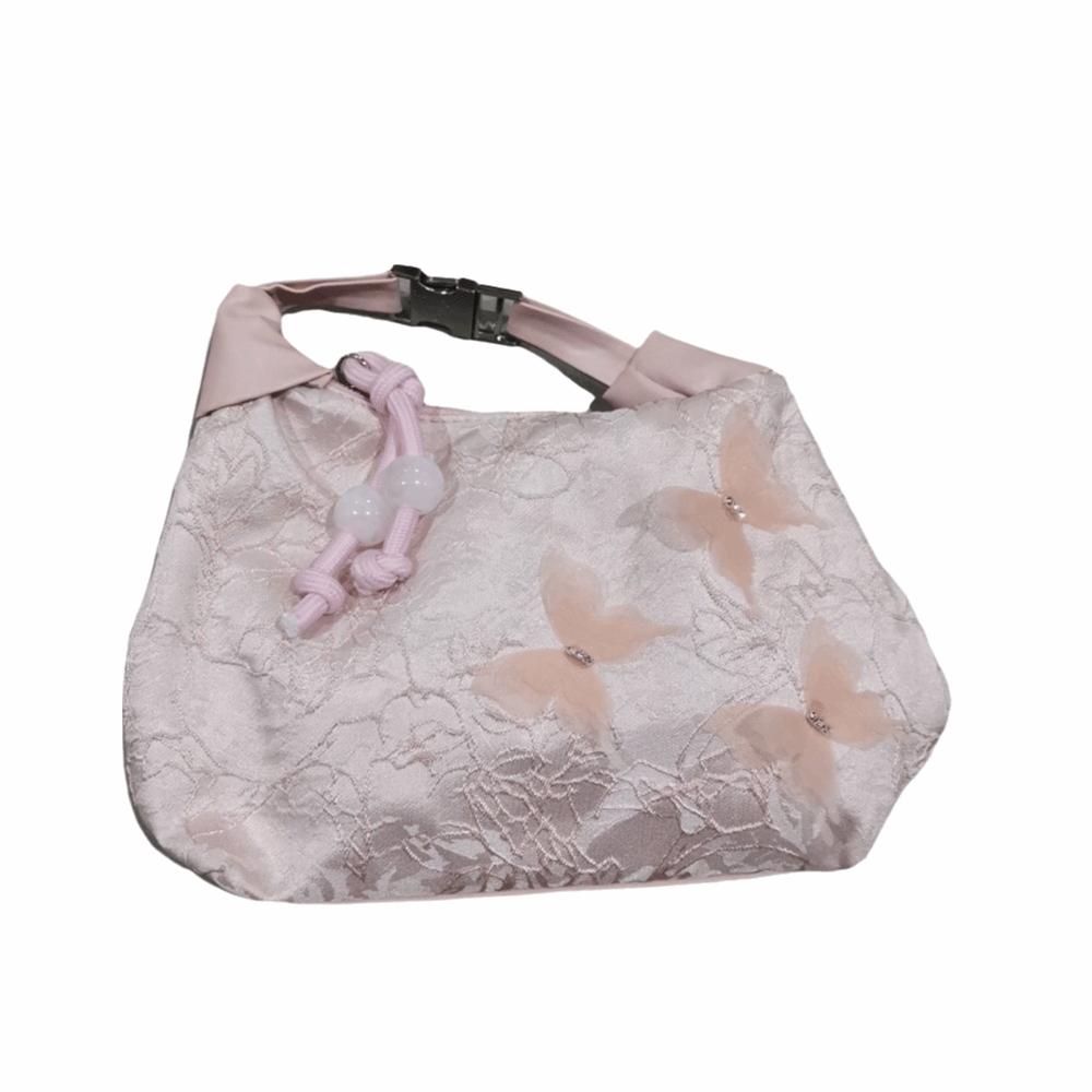 Butterfly Hanfu Embroidery Handbag Embroidered Cheongsam Bag New Chinese Style Handbag Wedding розовый