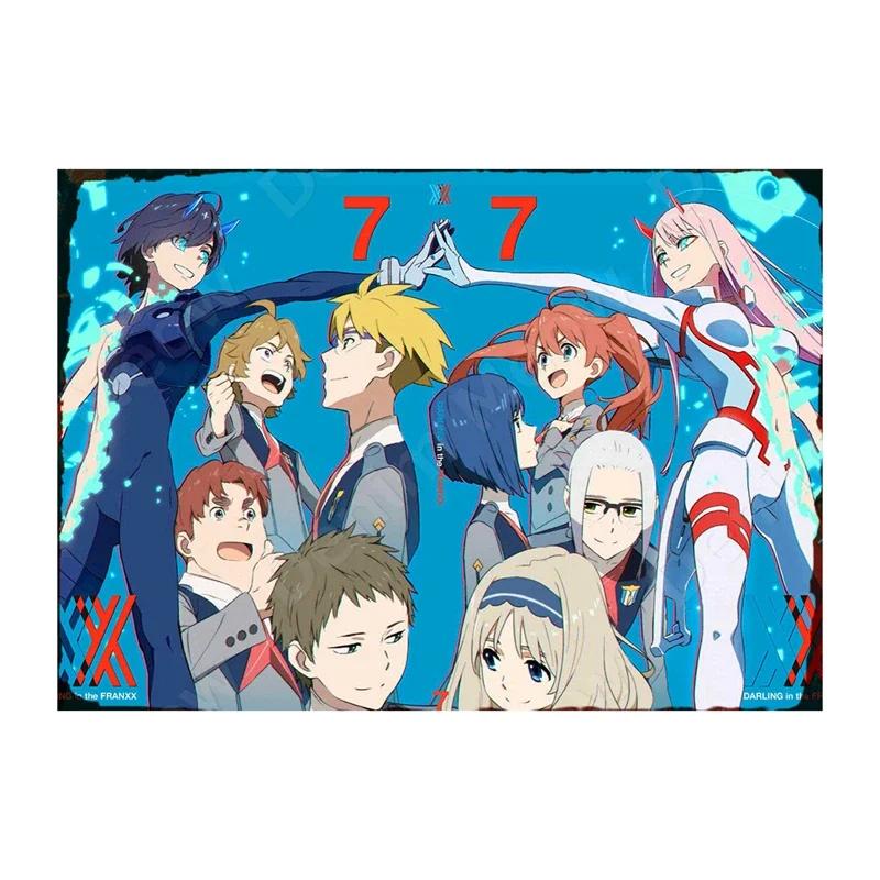 

DARLING In The FRANXX-Винтажная металлическая жестяная табличка, ZERO TWO, Декор стен для дома, Железный постер Strelizia, Аниме наклейка на стену, ZSS90 7.9x11.8In(20x30cm)