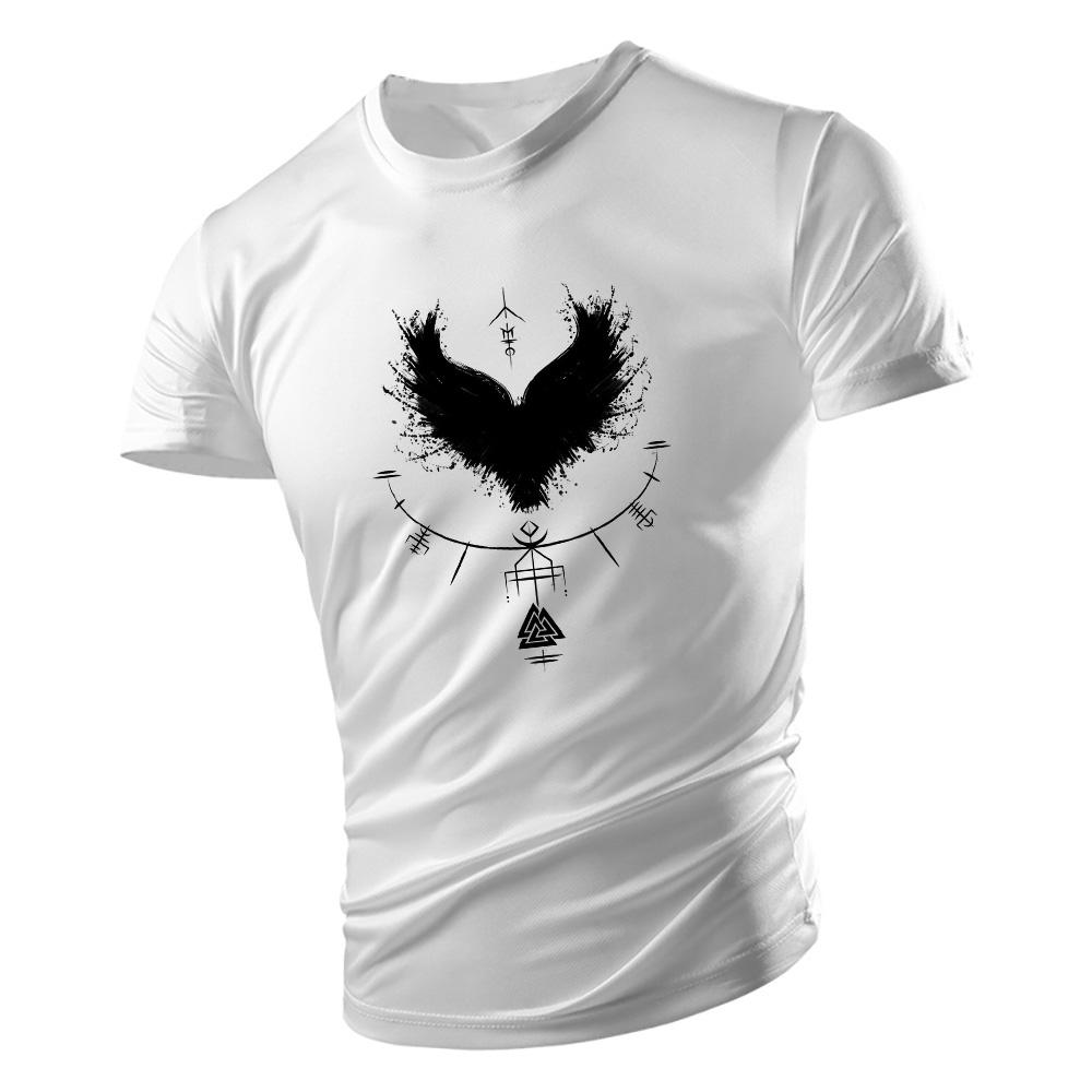 Four seasons men's fashion casual sports short sleeve T-shirt 2d printed men's innovative high street crewneck tops quick drying