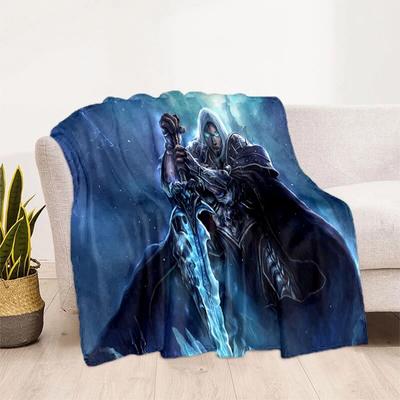 World of Warcraft Pattern Oversized Manta Sofa Bed Cover Soft and Hairy Blanket Plaid Soft Warm Flannel Throw Blankets Fans Gift