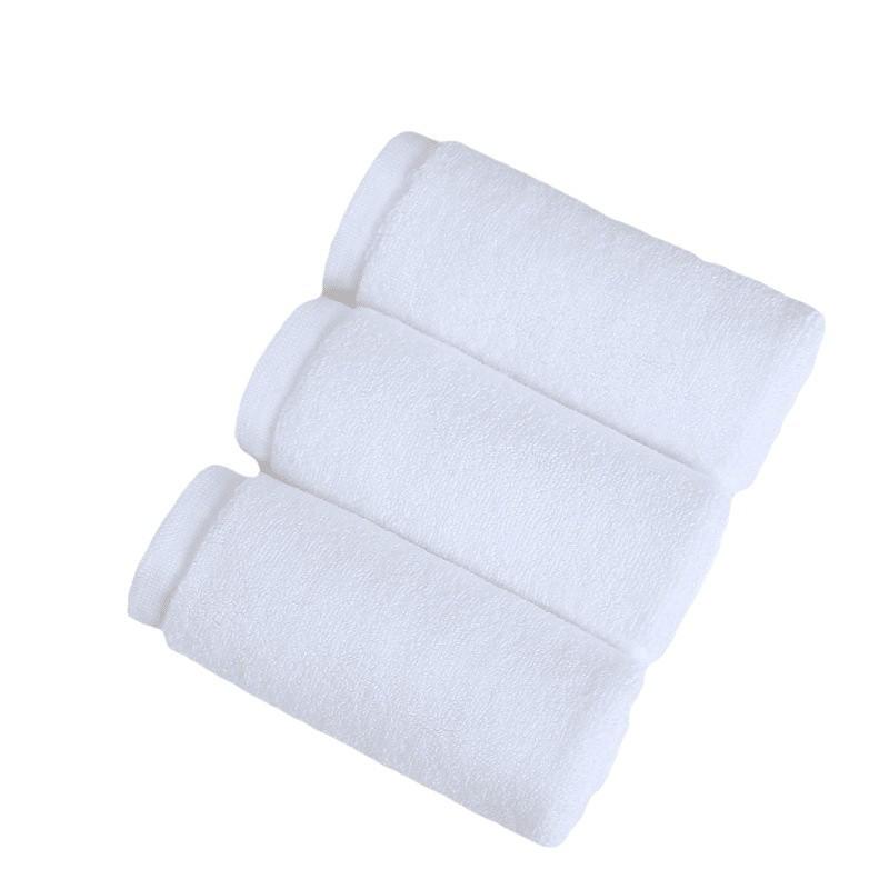 Thickened Pure Cotton White Hand Towel - Small, Non-Shedding, Highly Absorbent
