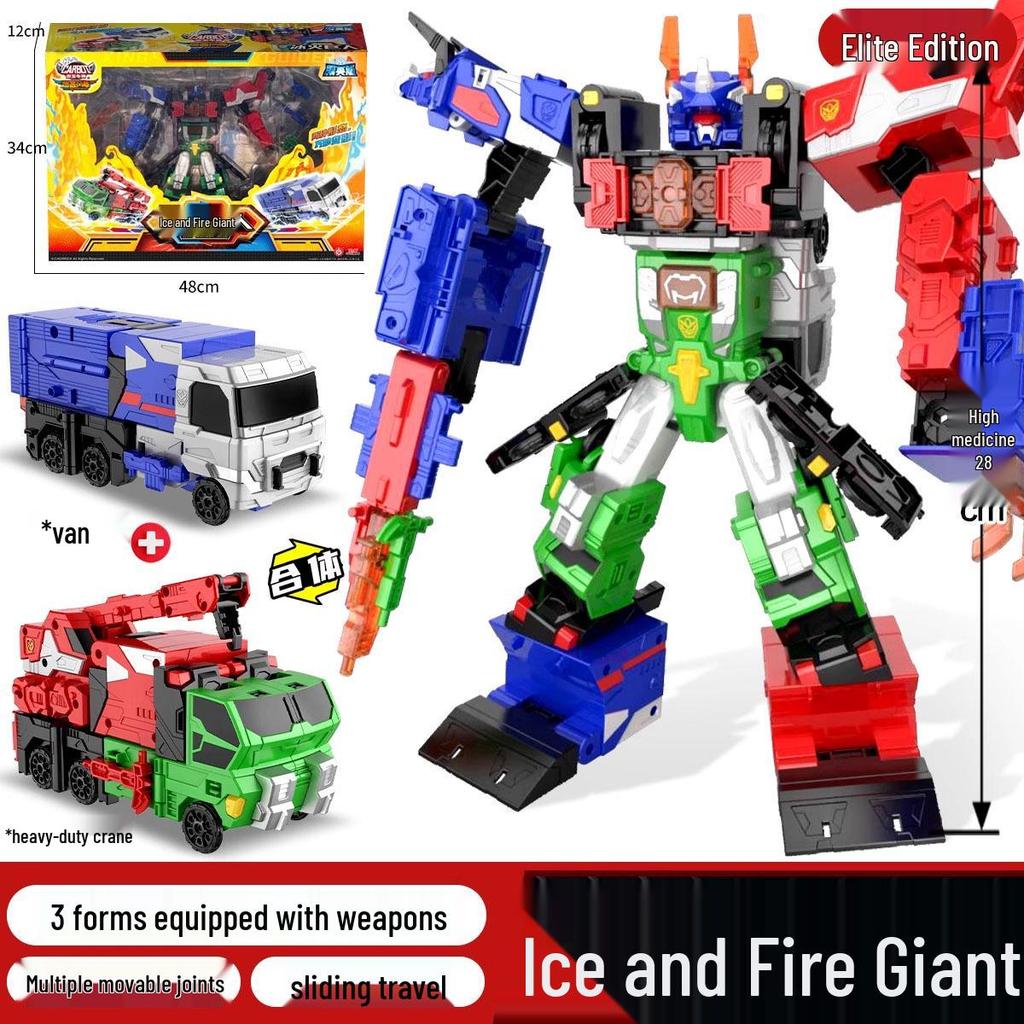 Kabo Car God: Rescue League Transformer Firefighting & Medical Robot Toy Set for Boys