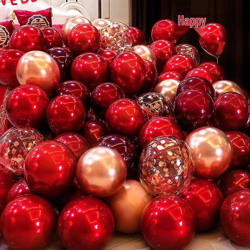 Pomegranate Red Wedding Balloons - 10 Inch Romantic Party & Proposal Décor