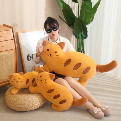 Creative Bread Shaped Cat Plush Toy Cut Baguette Bread Cat Pillow Doll Soft Present Toy Soft Stuffed Gift Doll Birthday