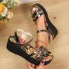 Fashion Plus Size 2025 Platform Women's Buckle Strap Sandals Summer Wedges Mixed Colors Weave Sandals for Hot Sale Daily Casual Shoes