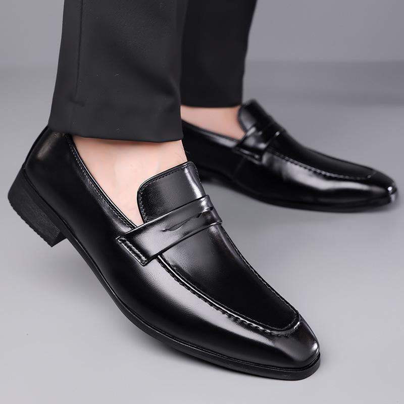 Men's Spring Leather Shoes Men's British Style Business Casual Shoes