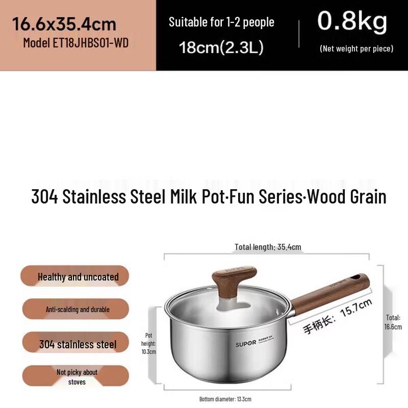 

SUPOR Home Soup Pot and Milk Pan Set