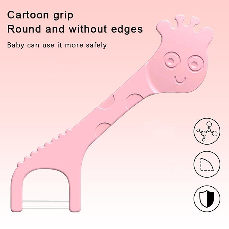 60 stk Barnas Dyre Tannpirker Engangs Ultrafin Tannpirker Silketråd Søt Tegneserie Oral Interdental Rengjøring