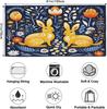 Easter Bunny Beautiful Flowers Beach Towel, Large Microfiber Quick Dry Lightweight Pool Bath Towels Sand Free Beach Blanket for