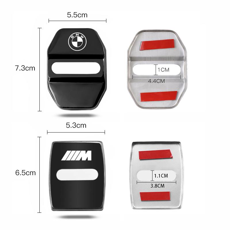 4Pcs Titanium Alloy Car Door Lock Protective Cover For BMW X3 X5 X4 X6 X7 X1 E46 E90 E60 F30 F10 E39 E36 F20 G20 G30 E92 E87 E91 VM4