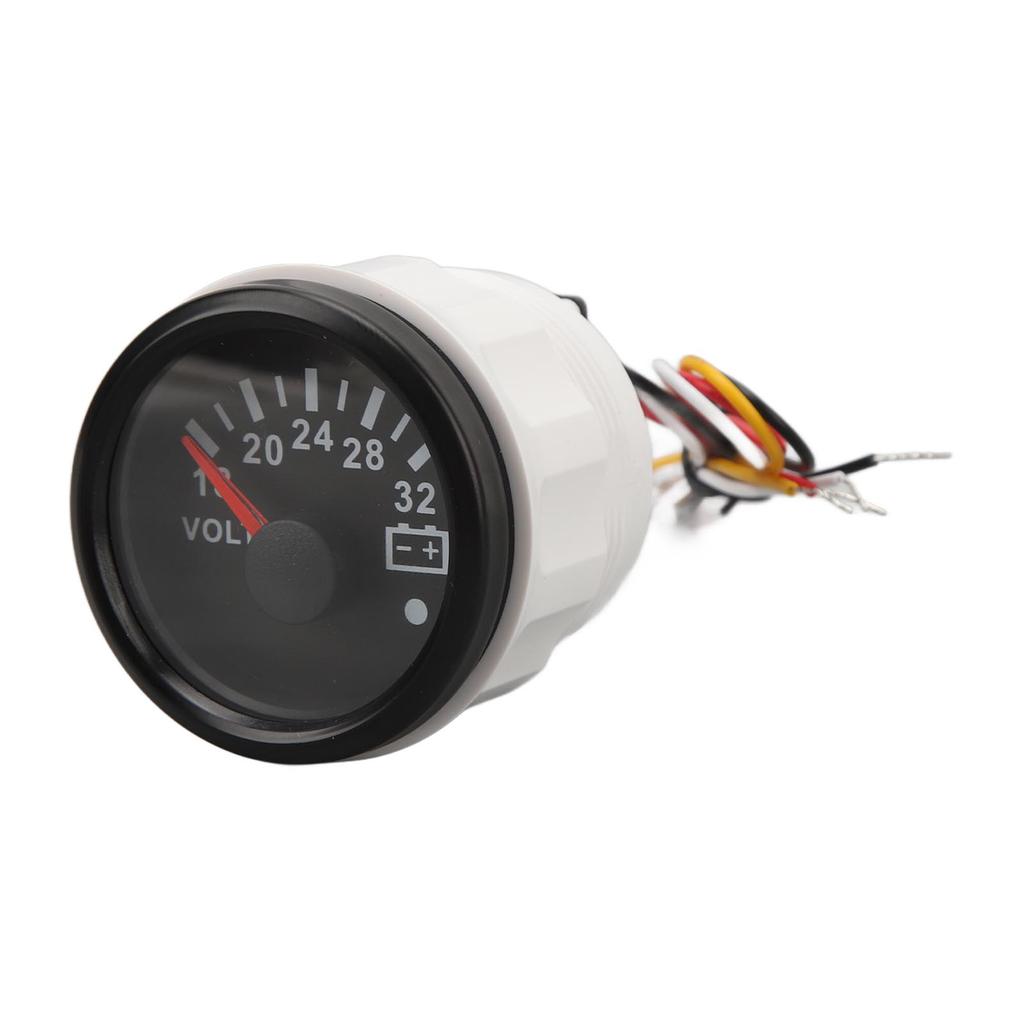 52MM Voltage Meter 9 To 32V Highly Accurate Pointer Voltmeter with Backlight For RVs Yacht Fishing Boats Ships