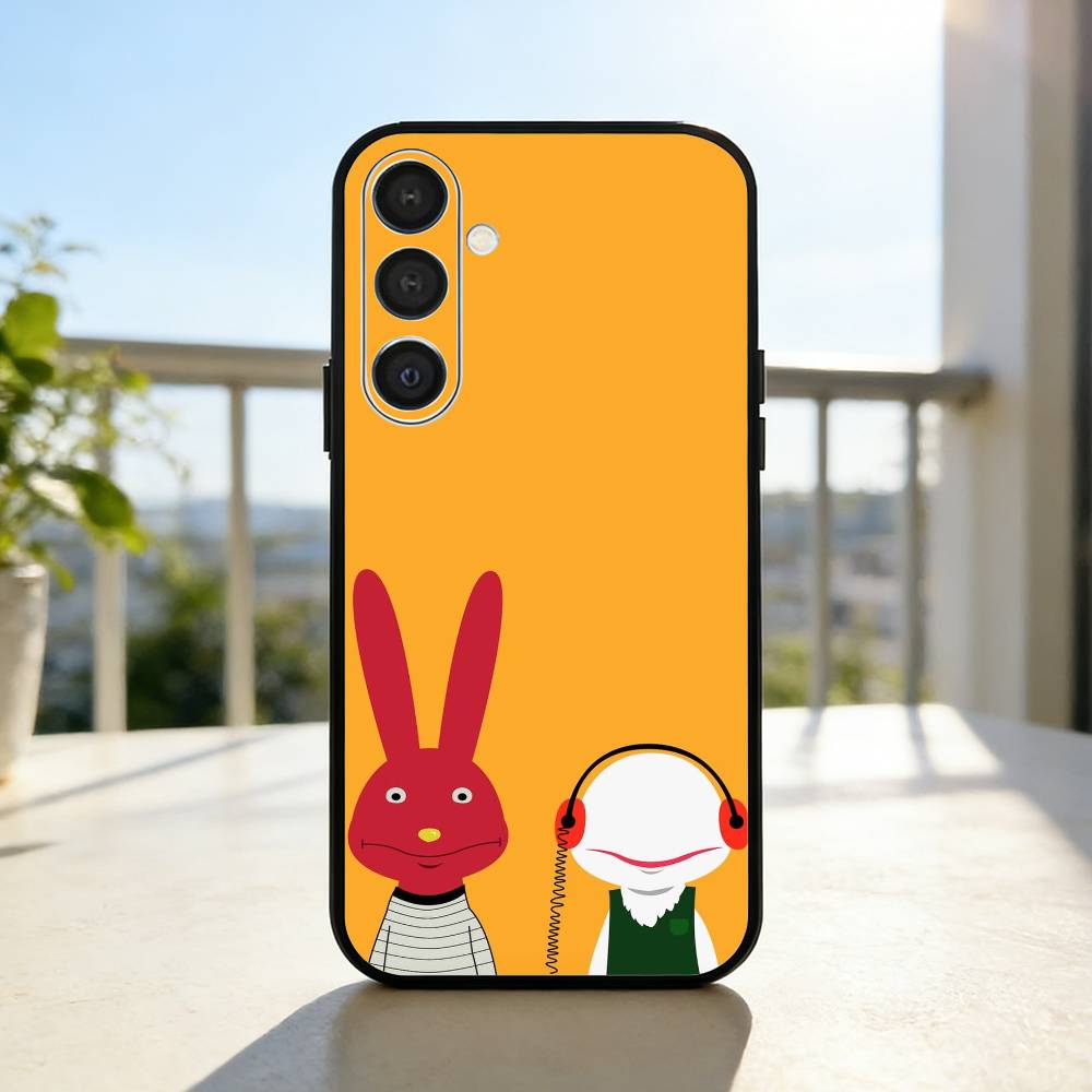 Cute B-Bodoque 31 Minutos Bunny Phone Case For Samsung A73,A21s,A22,A31,A32,A52,A53,A71,A80,Soft Black Shell