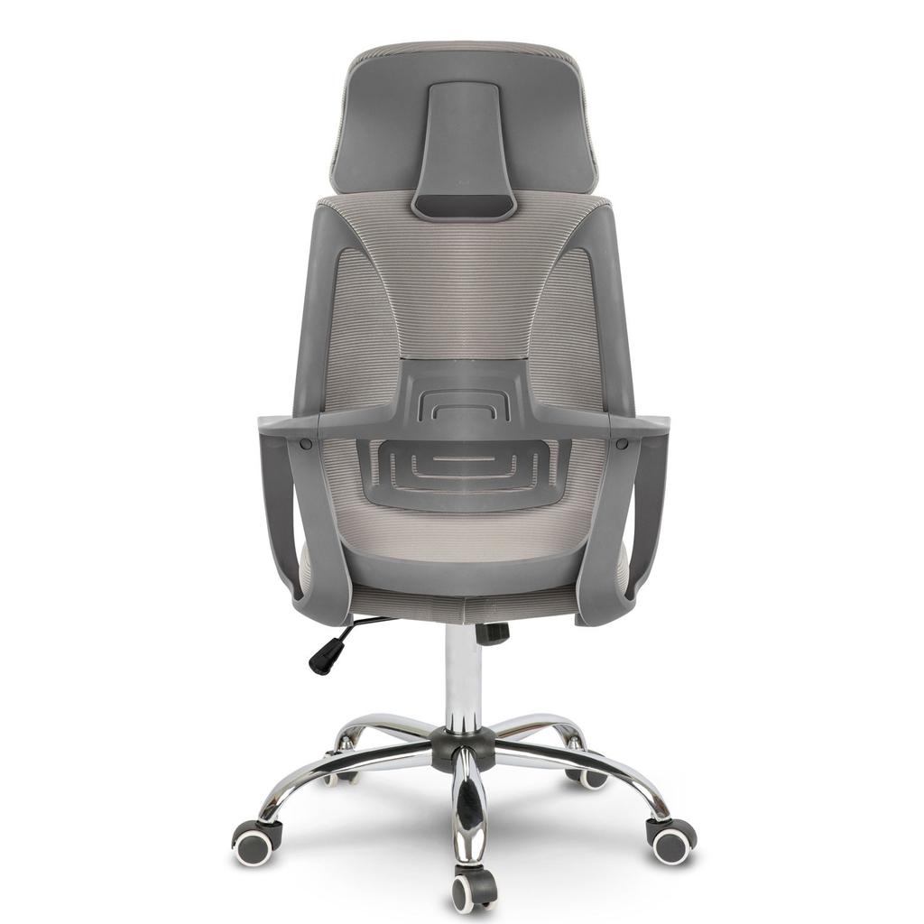Fotel Biurowy Z Mikrosiatką Praga - Jasnoszary