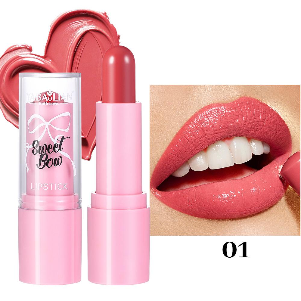 Nude Matter Lippenstift Wasserdicht Nude Rosa Lippenstifte Nicht Verblassend Sexy Rote Samt Lippenstifte für Frauen Make-up Langanhaltende Lippenkosmetik