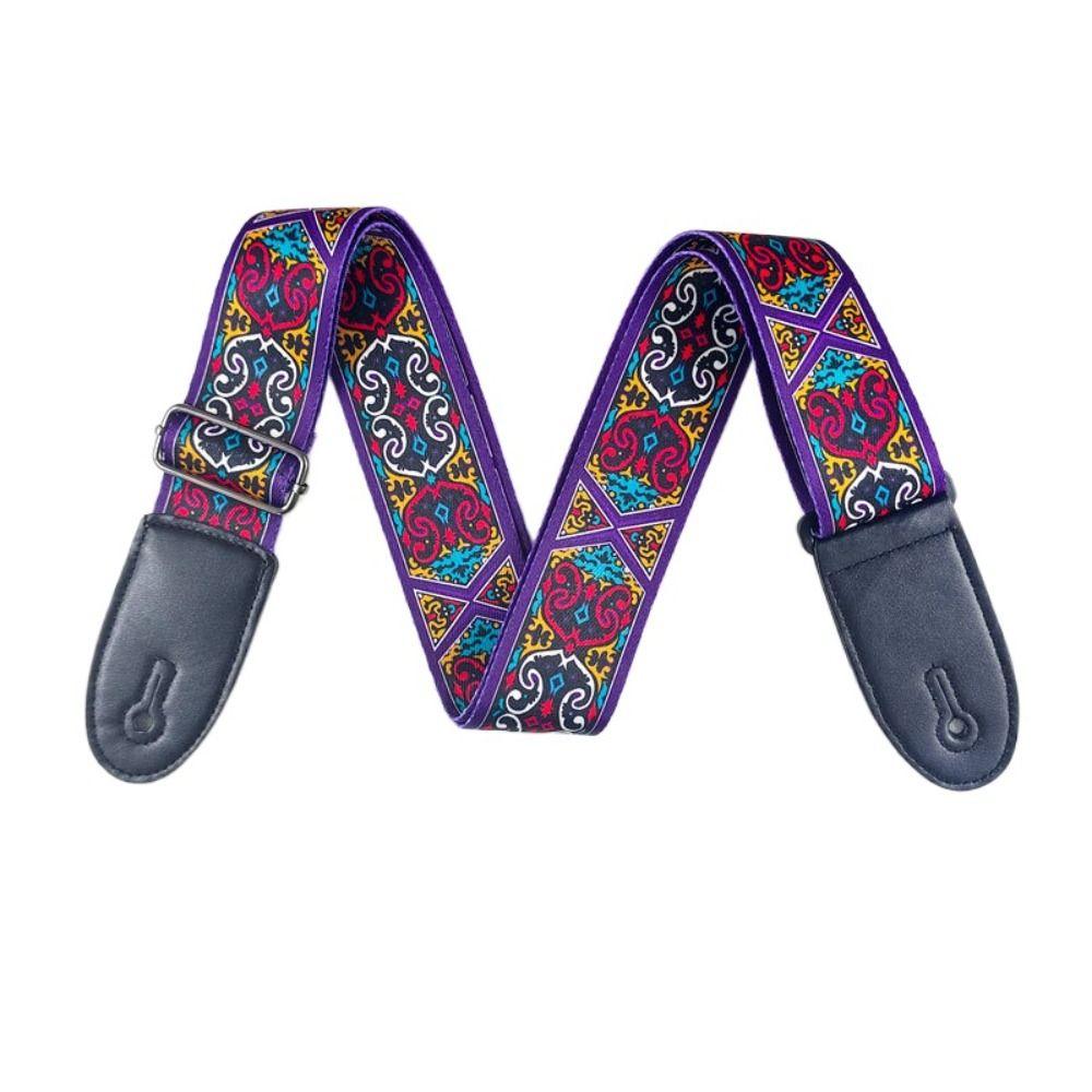 Ethnic Style Guitar Strap Adjustable Electric Guitar Belts Guitar Belts  Guitar Accessories