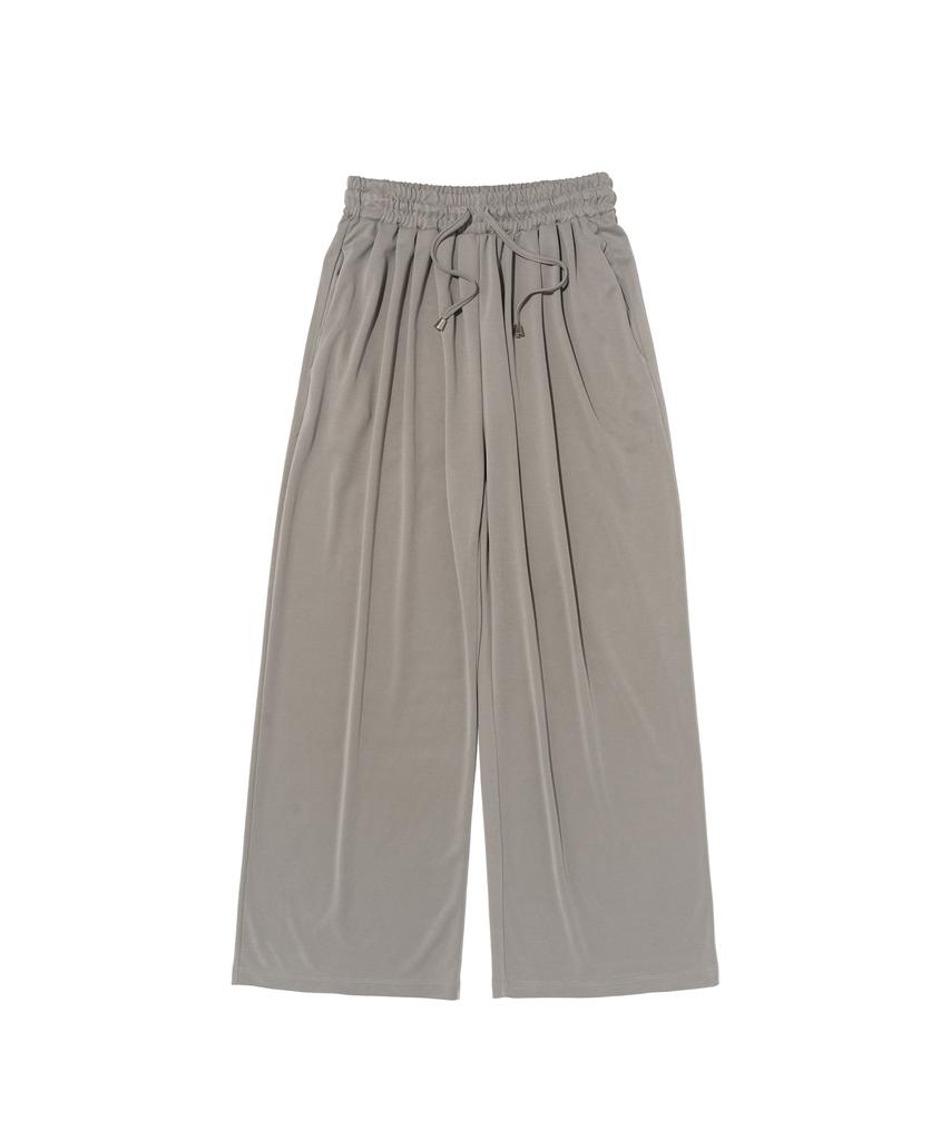 ROIDESROIS Soft Wide Elastic Waist Pants (Khaki)
