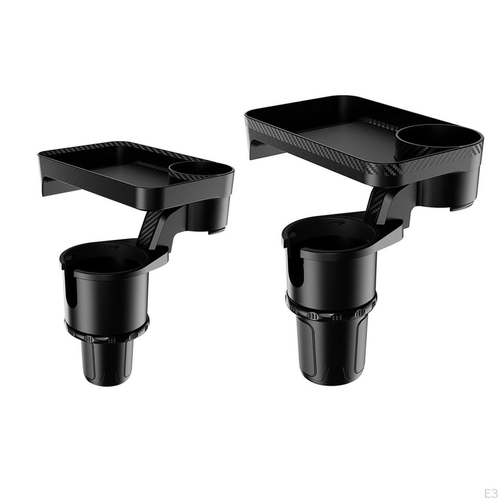 Cup Holder Expander Rotatable Dual Organizer Adjustable Insert Fits for Drinks Burgers French