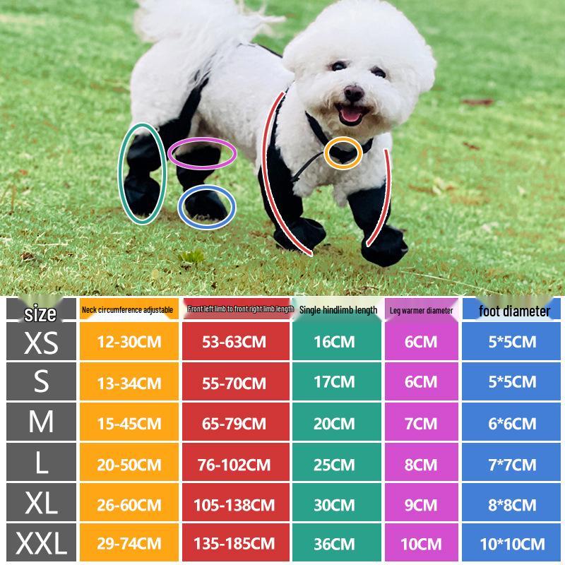 

Водонепроницаемые нескользящие ботинки для собак на все сезоны: Прочная обувь для питомцев для улицы M (suitable for 12-20 lbs)