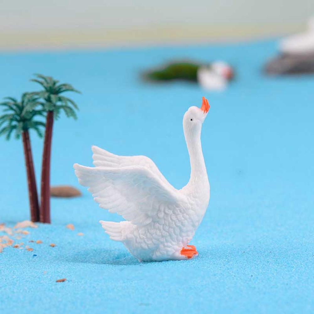 

Micro Landscape Garden Ornaments Animal Craft Swan Figures Miniature Goose Model Home Decoration 3