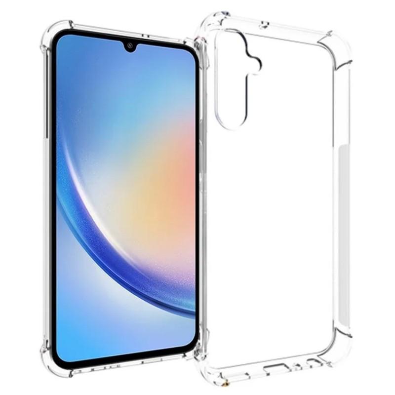 For Samsung Galaxy A25 5G (Global) (161.0 x 76.5 x 8.3mm) Back Cover WANLONFENG TM Series 2.0mm Clear TPU Phone Case (Big Lens Hole)