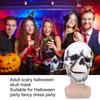 Halloween Scary Skull Mask Adult Full Head Latex Skull Helmet Glowing Eyes with Moving Chin