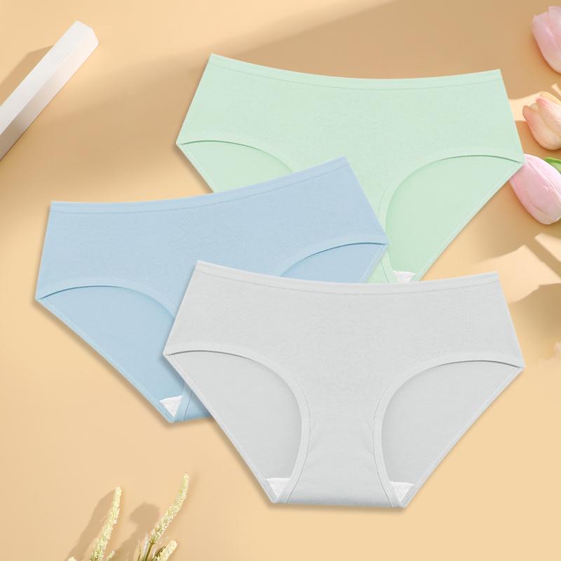 

FINETOO 3 шт. трусики для женщин хлопок однотонный цвет дышащее нижнее белье удобные эластичные трусы для девочек милое мягкое нижнее белье M-XL XL&3pcs