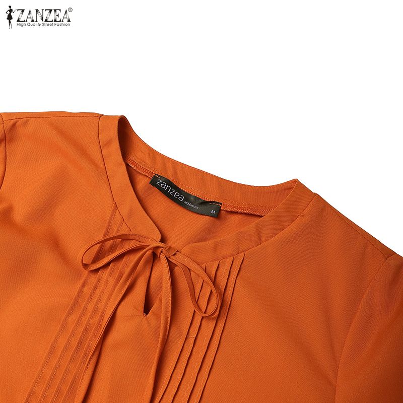 ZANZEA Bluză și pantaloni cu mâneci 3/4 pentru femei Seturi de costume casual din două piese