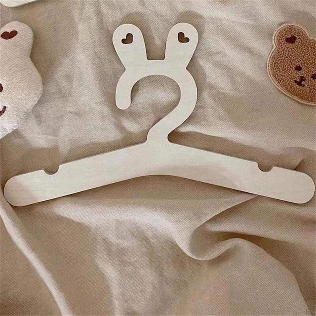 5 Pieces Children Clothes Hanger Wooden for Boys Girls Kids Present Gifts