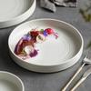Ceramic Western Dish 10Inch Nordic White Vegetable Plate Steak Plates Circular High-end Japanese Round Tableware Restaurant