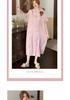 Summer Leopard Print Lace Ice Silk Nightgown - Women's Luxury Short Sleeve Sleepwear
