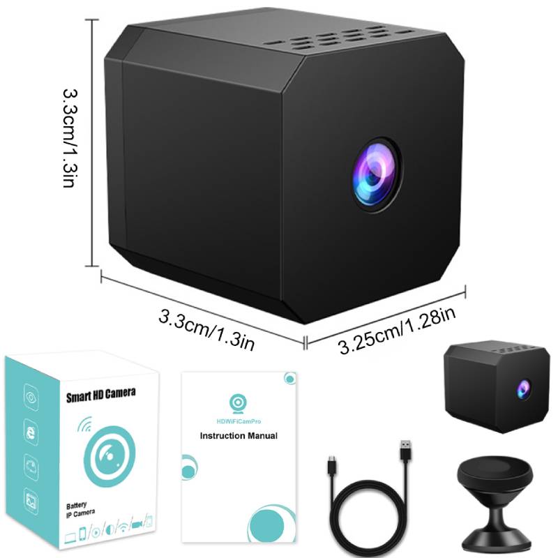 

Mini WiFi Camera Smart HD Night Vision Security Camera Wireless Nanny Cam Motion Detection Surveillance Indoor Home Baby Pets