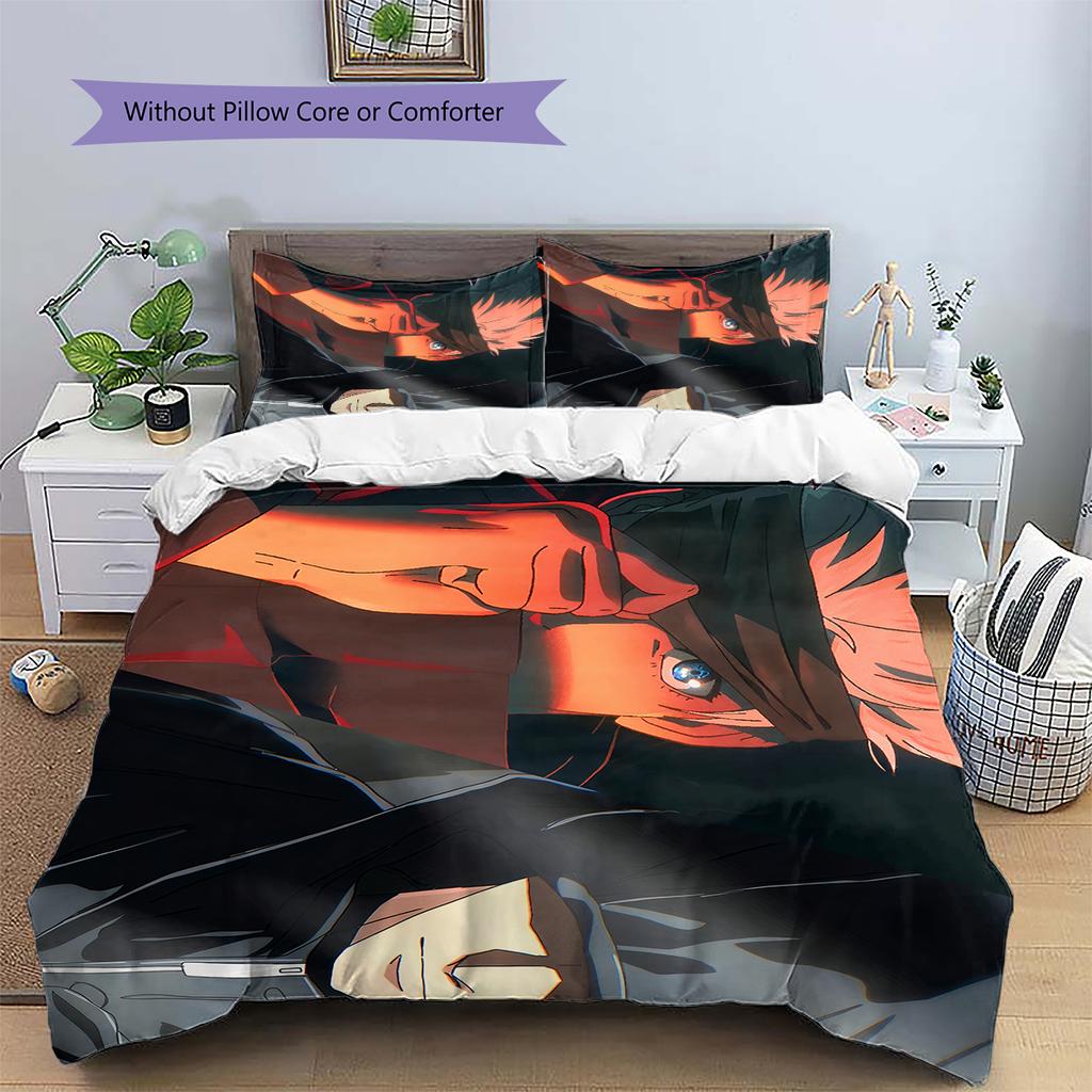 Jujutsu Kaisen Main Characters Bedding Set Duvet Cover Pillowcase No Filler, Soft Home Bedroom Decor, Perfect Gift for Fans.chl