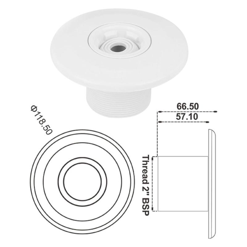 360 Degree Rotating Massage Nozzle With Removal Tool For Spa Center Garden Supplies For Home Household Home Commercial
