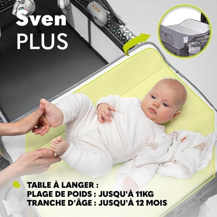 Lit Parapluie Bébé 2en1 LIONELO Sven Plus - Jaune