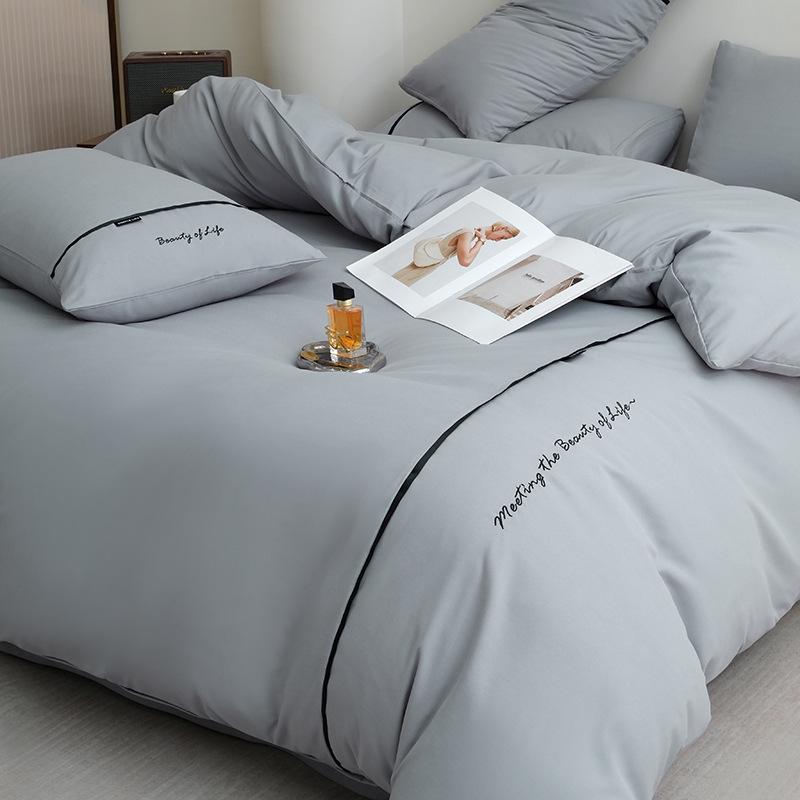 Luxury Five-Star Hotel White Linen Duvet Cover & Bedding Set