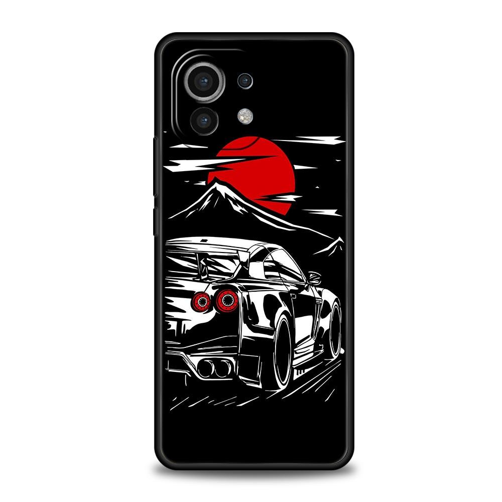 Phone Case For Xiaomi 13 12 11 Lite 12T 11T 10T 9T Mi Poco M4 M3 X4 X3 Pro F4 F3 GT 5G Cover Shell Coque Japan JDM Sports Car