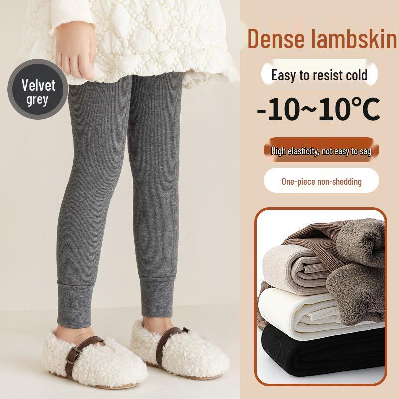 

Children s Fleece-Lined Tights & Bodysuit Socks Set - Autumn/Winter Styles for Girls Aged 3-12 L 115-125 cm