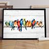 Animal Bird Canvas Wall Art Painting with Frames for Living Room Bedroom Decor Pictures Housewarming Gift