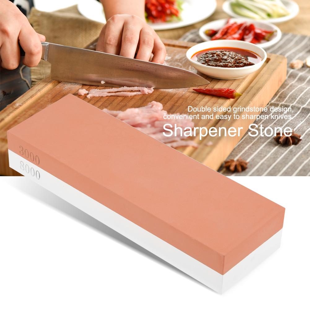 Two Sides 3000&8000 Kitchen Knife Sharpener White Corundum Sharpener Stone