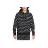 Nike Solid Color Pocket Hoodie With All Over Logo Print Men hoodies Black FJ1635-011