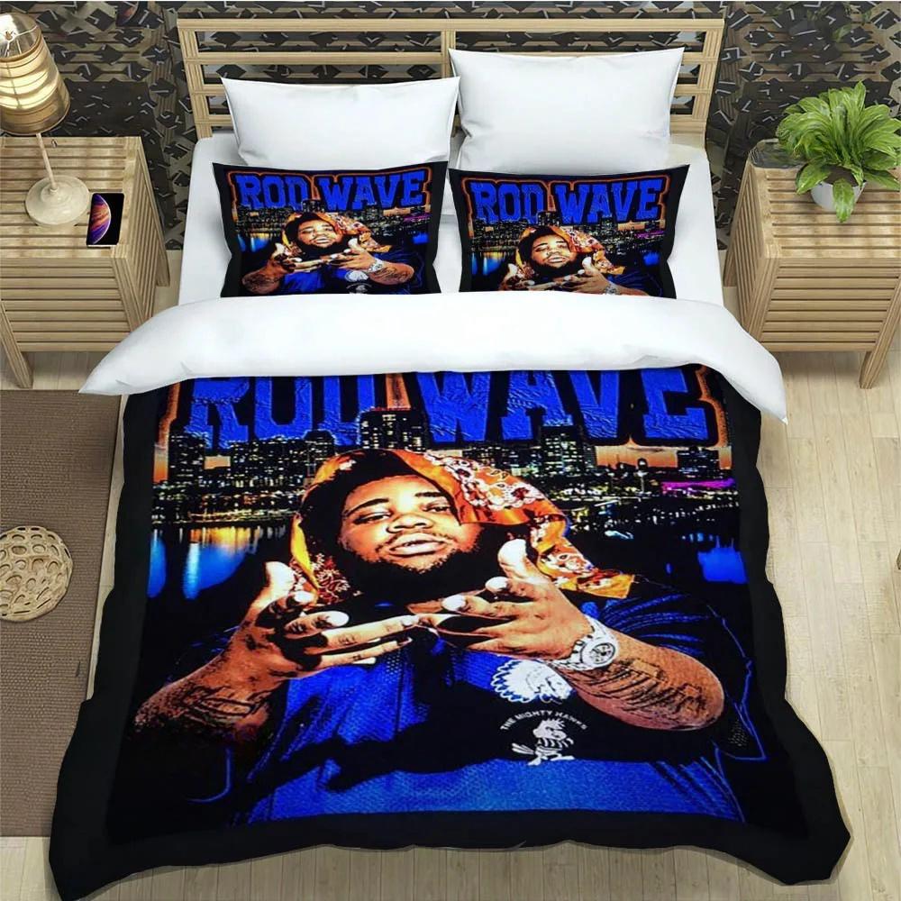 Popular Music Rod Wave Print Bedding Sets exquisite bed supplies set duvet cover comforter set bedding set luxury birthday gift