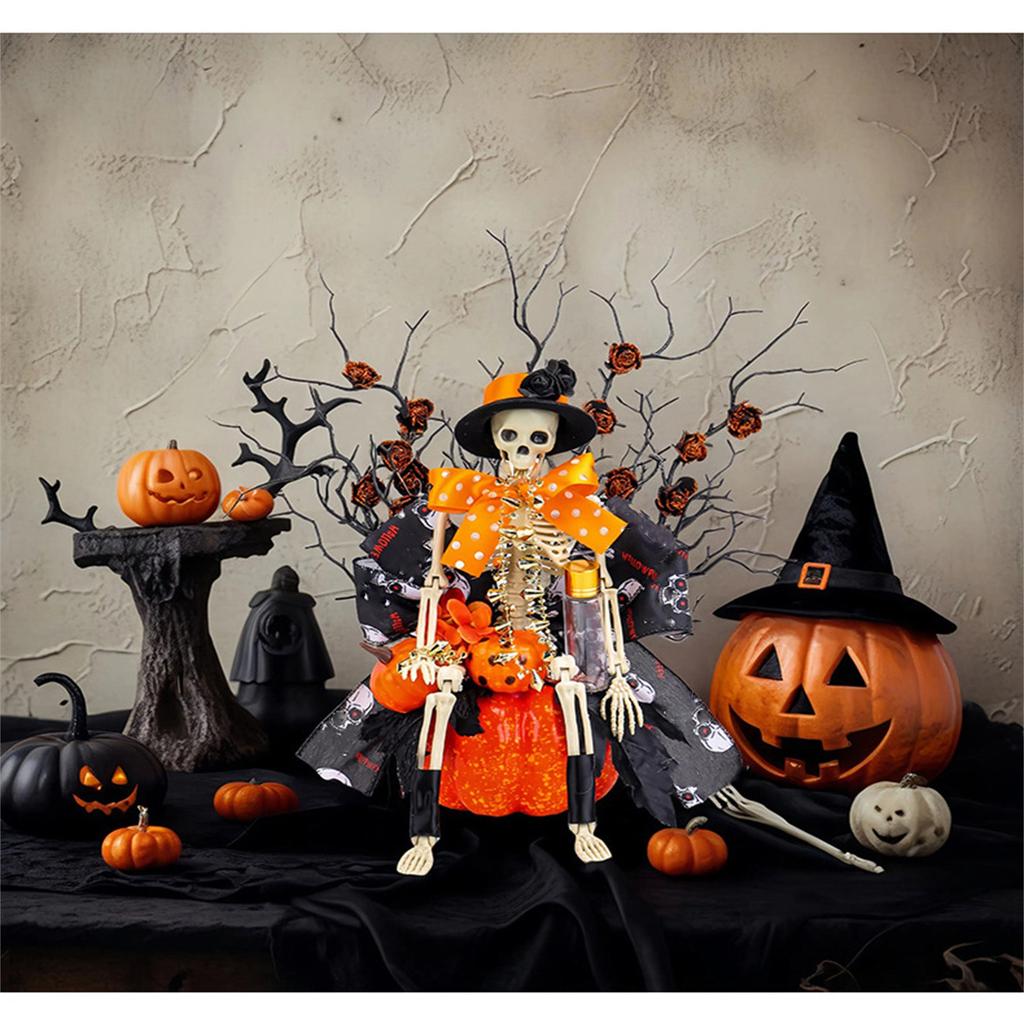 Halloween Skeleton Skeleton Pumpkin Window Display Easter Party Horror Atmosphere Skeleton Twig Decoration