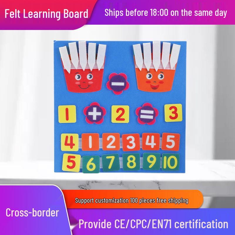 DIY Felt Arithmetic Learning Board for Kids – Chalk Style Early Education Puzzle Toy