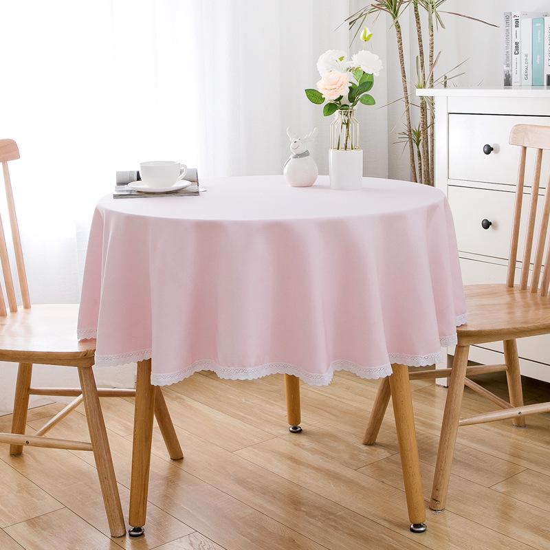 Round Tablecloth - High-End, Waterproof, Oil-Proof, Wash-Free, Imitation Cotton and Linen for Dining or Coffee Tables