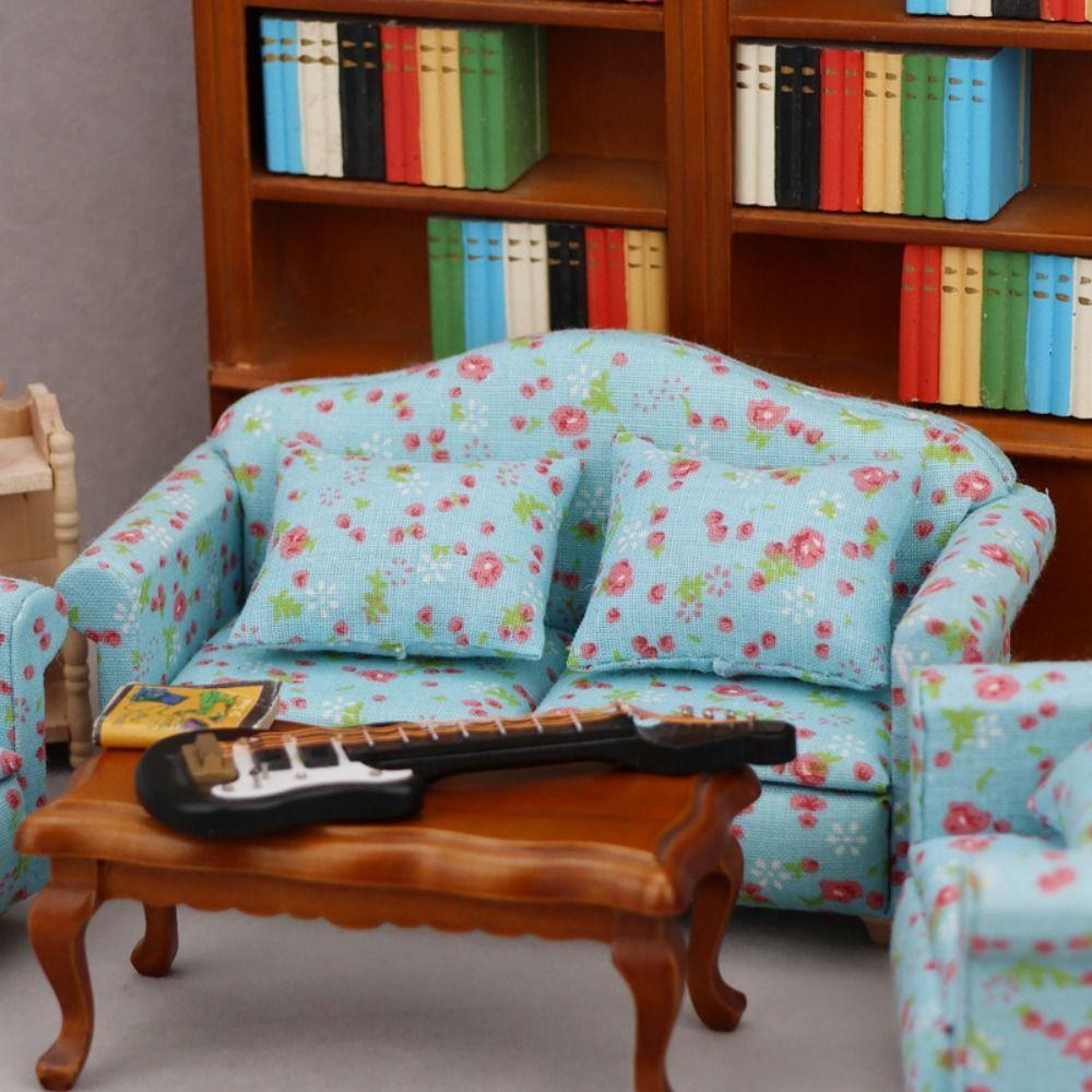 Mini 1:12 Dolls Sofa Pillows Set Miniature Doll House Accessories Children Toys Gift