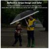 Automatic Reverse Folding Umbrella with Reflective Stripe Windproof UV Protection Large Travel Parasol