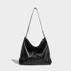 Women's Bag 2024 Spring/Summer New High-Quality Large-Capacity Black Soft Leather Tote Bag for Class and Commuting, Shoulder and Crossbody Bag