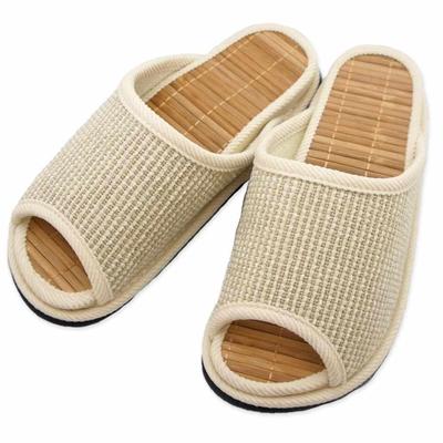 Bamboo Slippers for Health, D Cenote Mall, F Size, Bamboo Stepping Pad, Up To 25cm, Made In Japan, Arch Stimulator, Artisan, Hakihaki Kobo, Beige