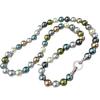 Vintage Morandi Malachite Green Tahitian Faux High Quality Pearl Necklace Sweater Chain